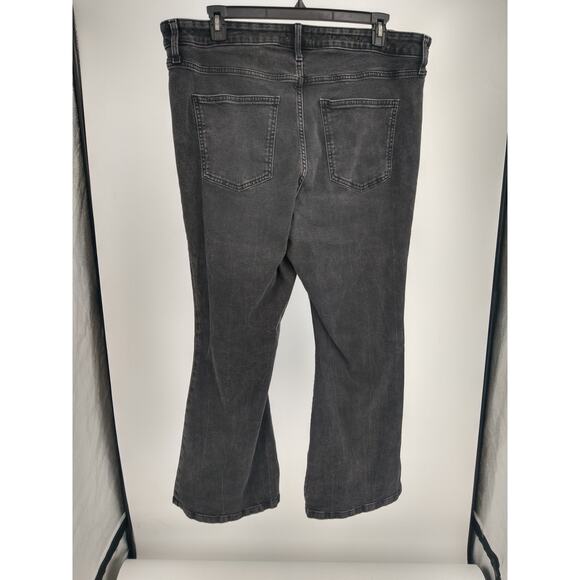 Ava & Viv Womens Jeans Plus 20 High Rise Flare Leg Relaxed Denim Stretch Black - Picture 7 of 10